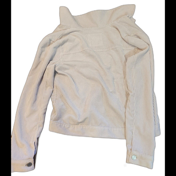 LC Lauren Conrad Gray Corduroy Trucker Jacket - Women's Sz M - Picture 5 of 7